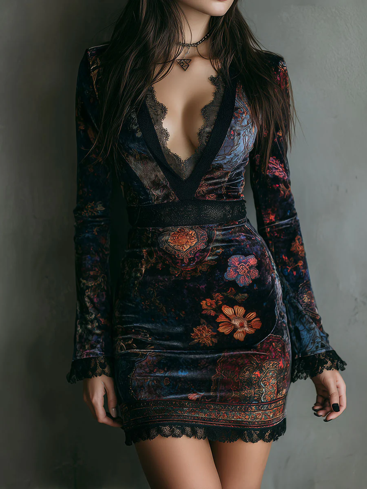 Iris | Mini Floral Printed Dress