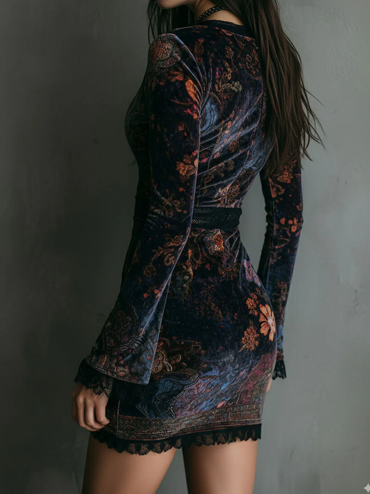 Iris | Mini Floral Printed Dress