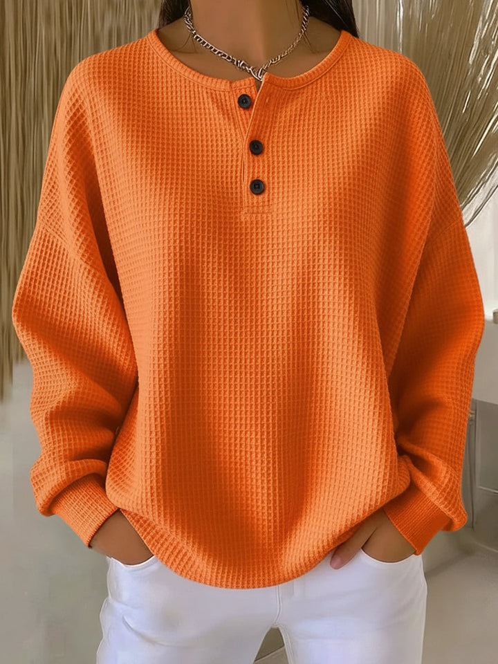 Mirabel | Round Neck Waffle Sweater