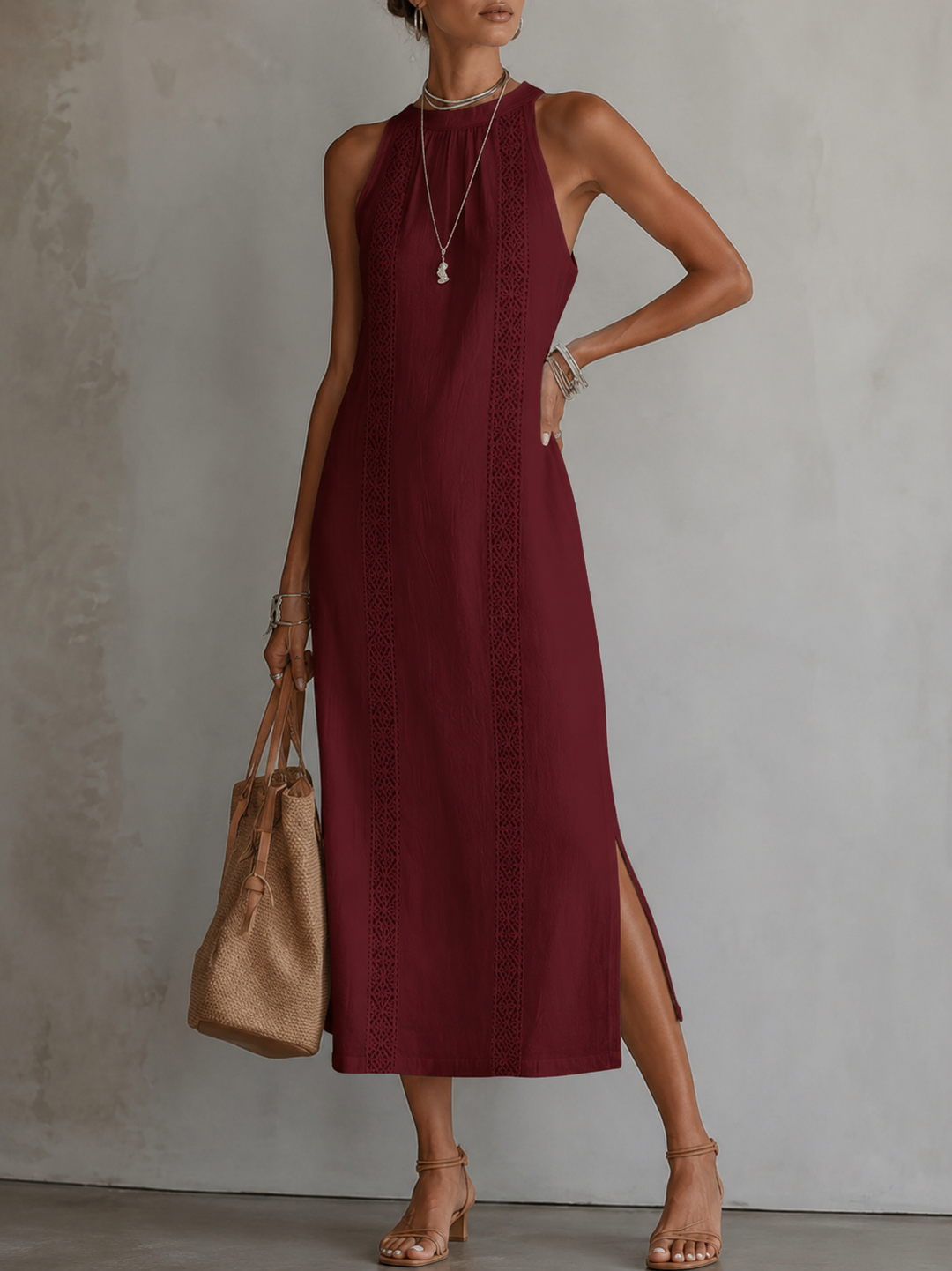 Marit | Airy Embroidered Dress with Pockets