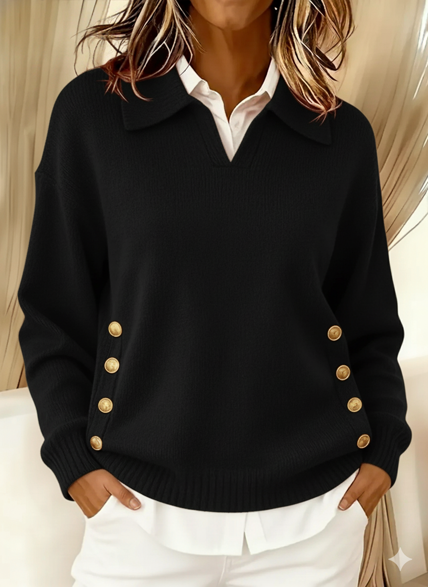Vynette | Collared V Neck Sweater