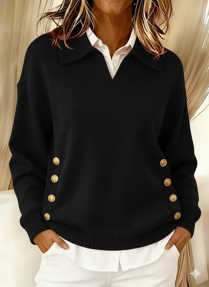Vynette | Collared V Neck Sweater