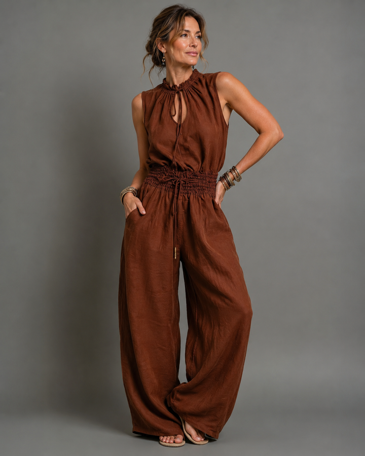 Jette | Sleeveless Wide-Leg Jumpsuit