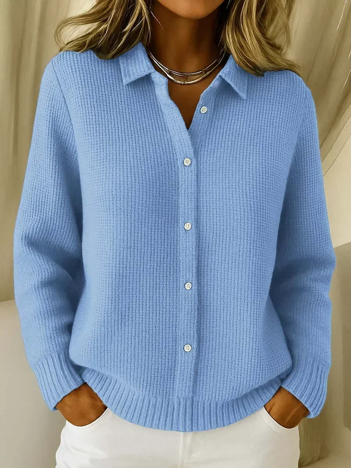 Ludovica | Shirt-Collar Knit Cardigan