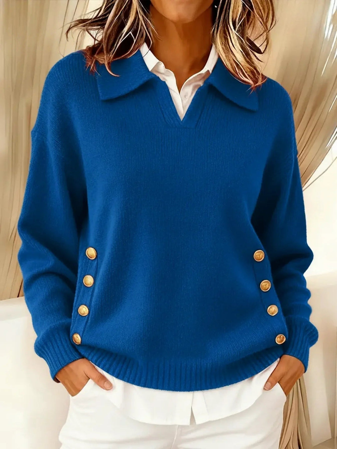 Vynette | Collared V Neck Sweater