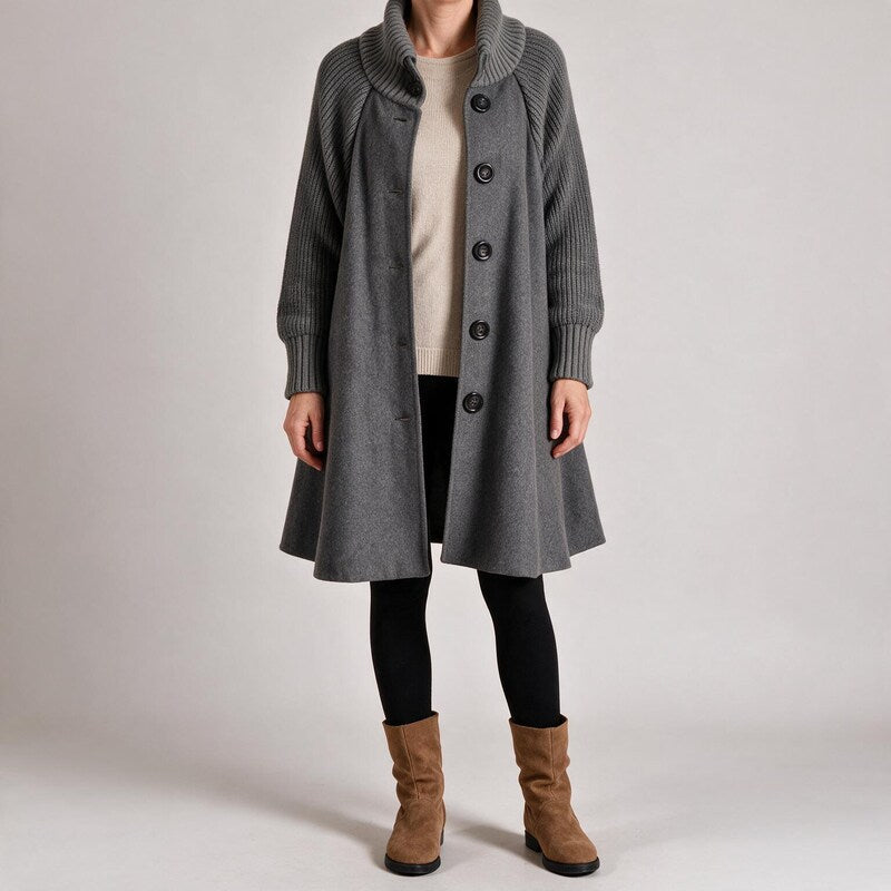 A-Line Wool Swing Coat