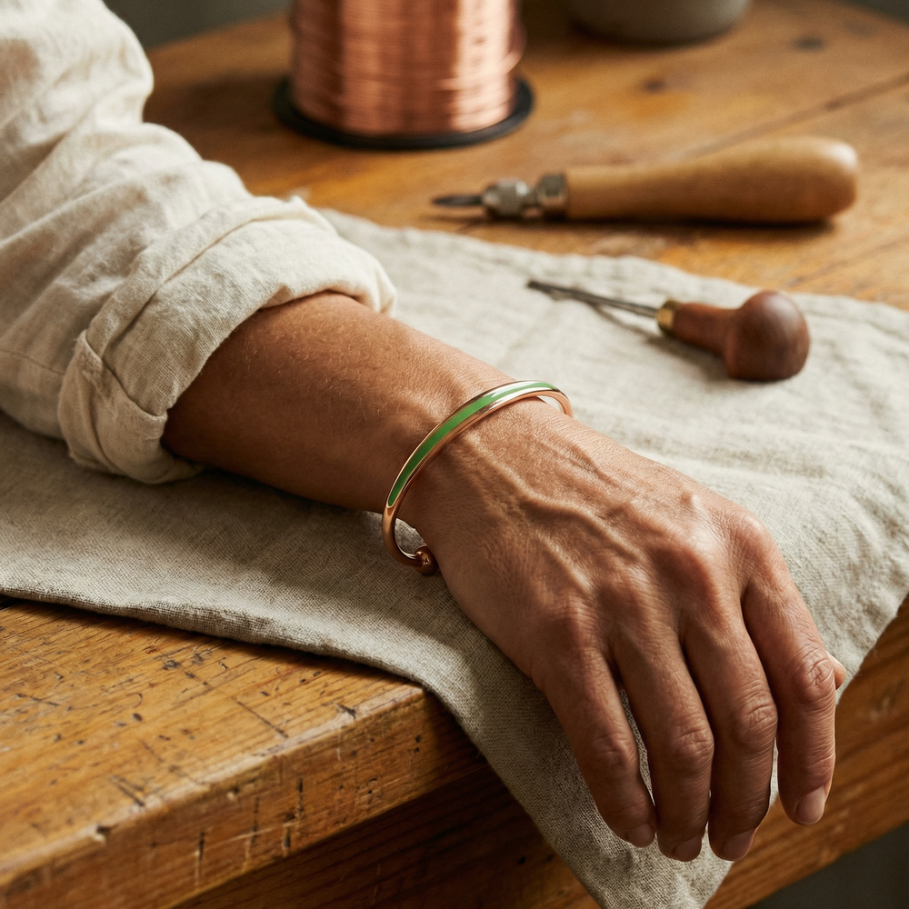 Jade | Copper Bracelet