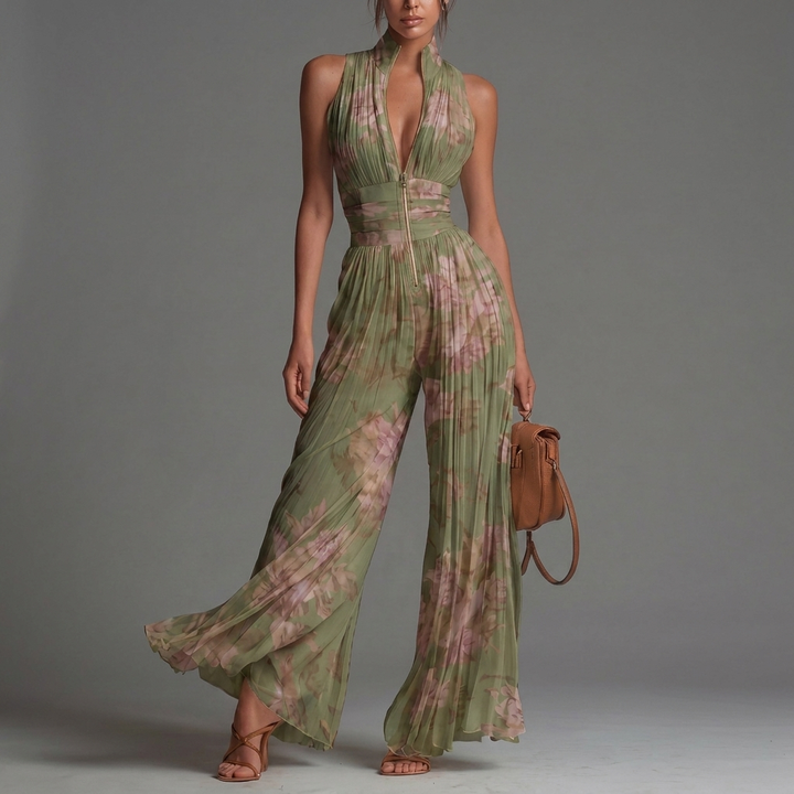 Zoe | Floral Chiffon Jumpsuit