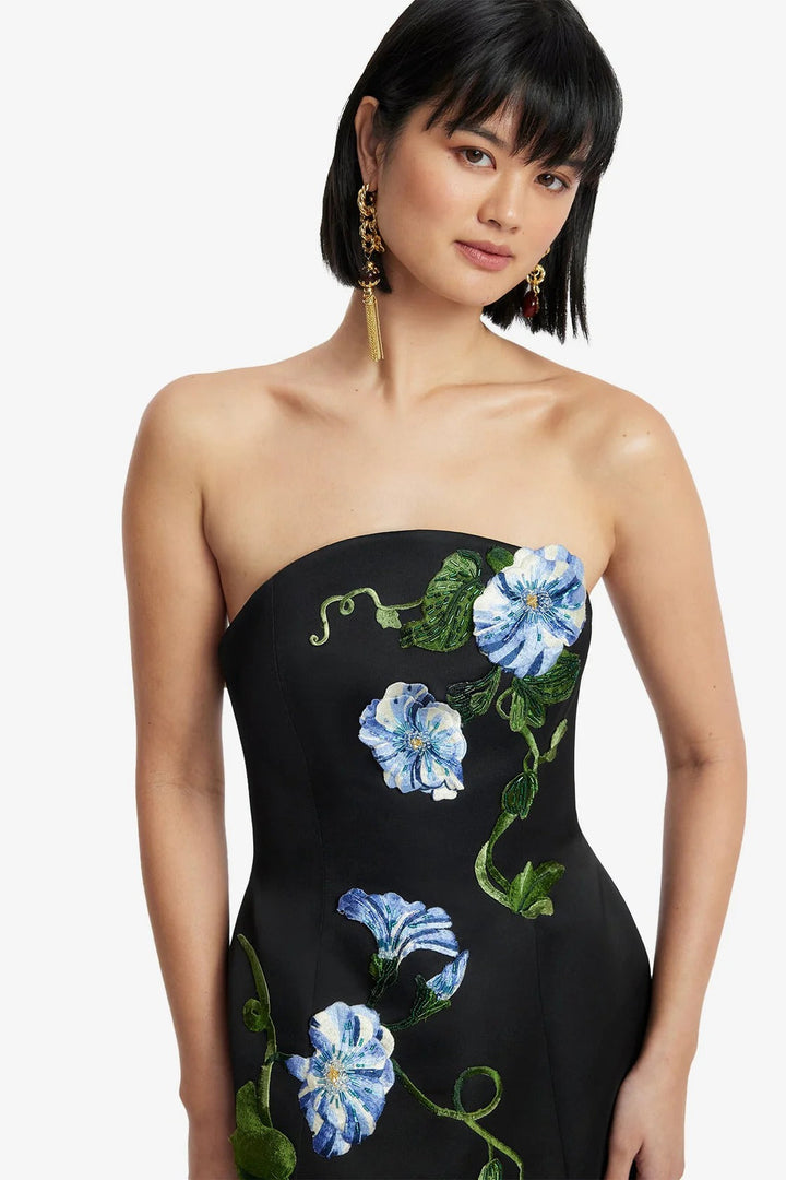 Romilda | Floral Appliqué Mini Dress