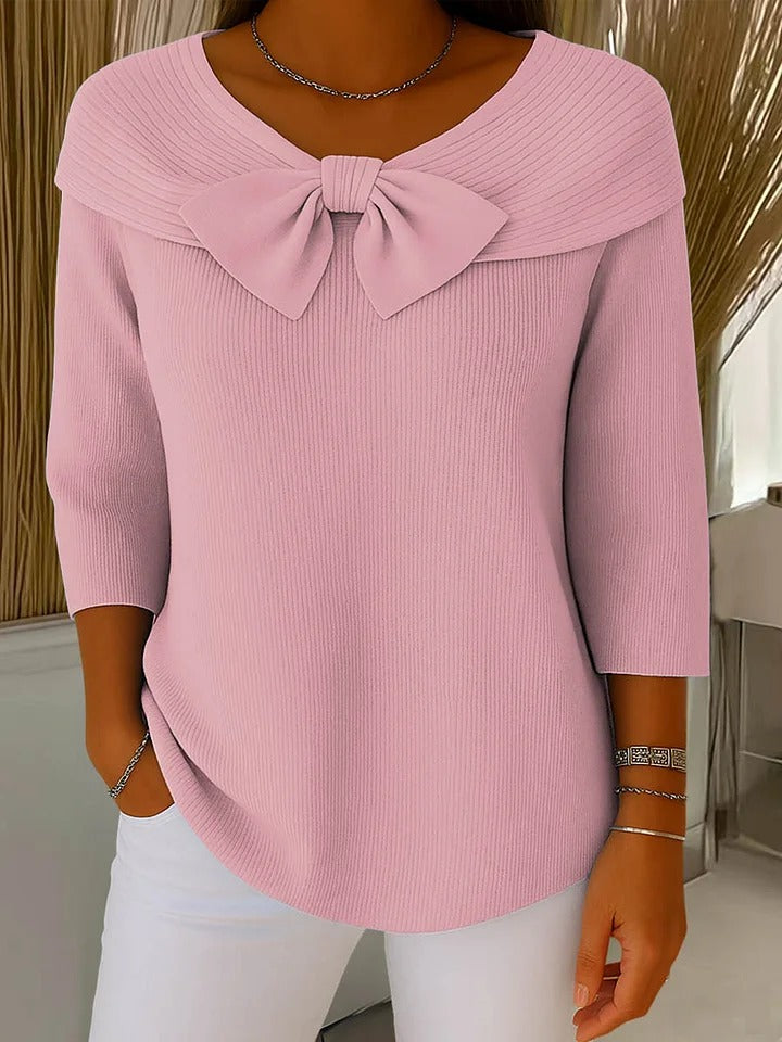 Tivella | Bow Collar Sweater