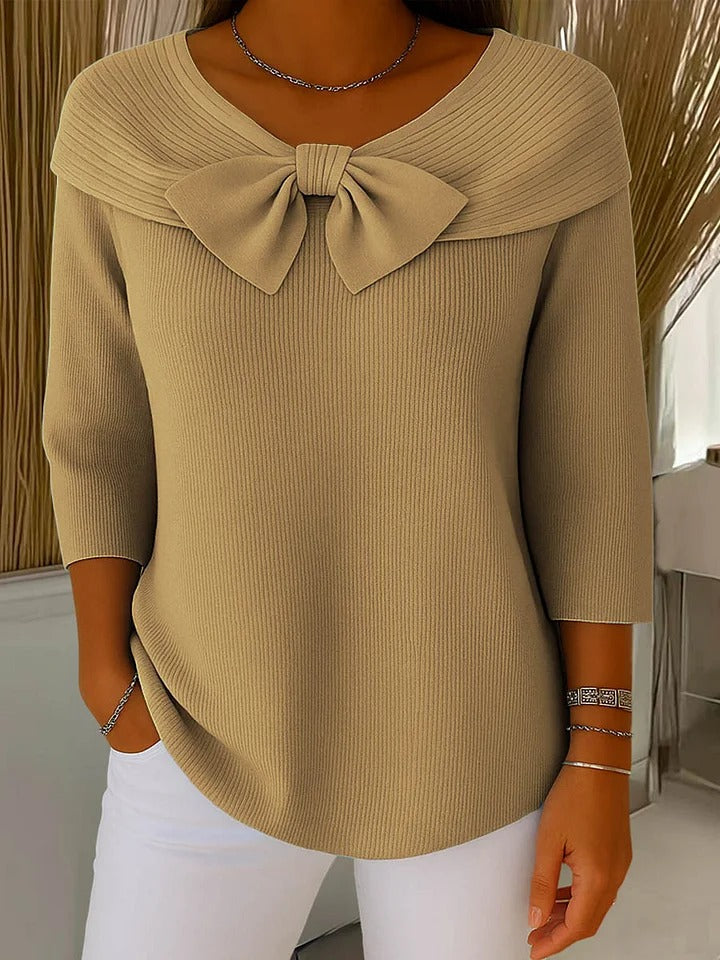 Tivella | Bow Collar Sweater