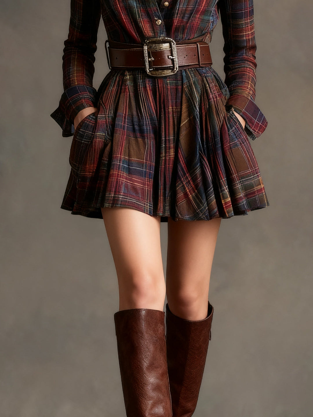 Cannelle | Mini Red Brown Dress