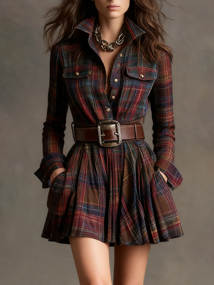 Cannelle | Mini Red Brown Dress