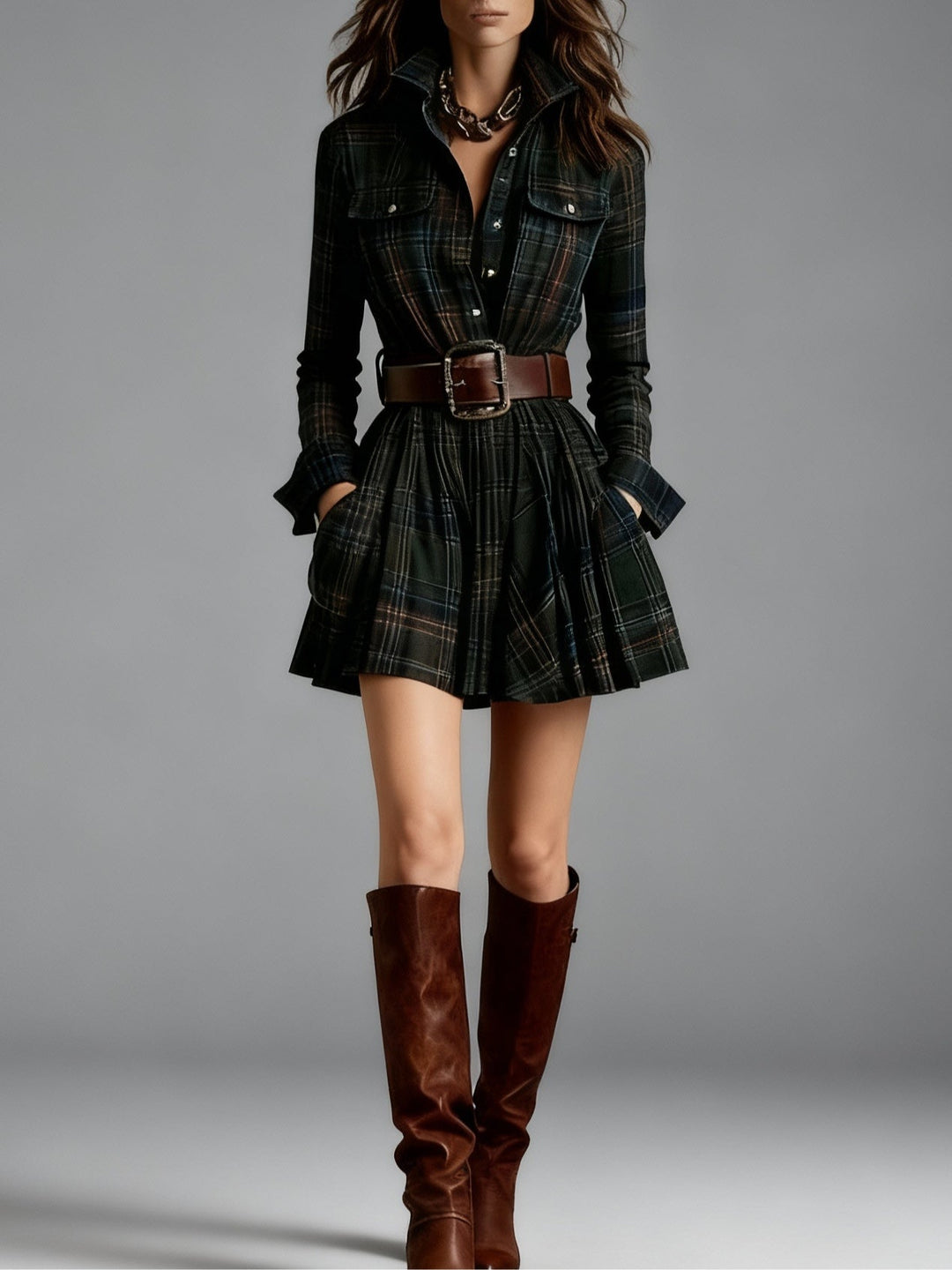 Cannelle | Mini Red Brown Dress