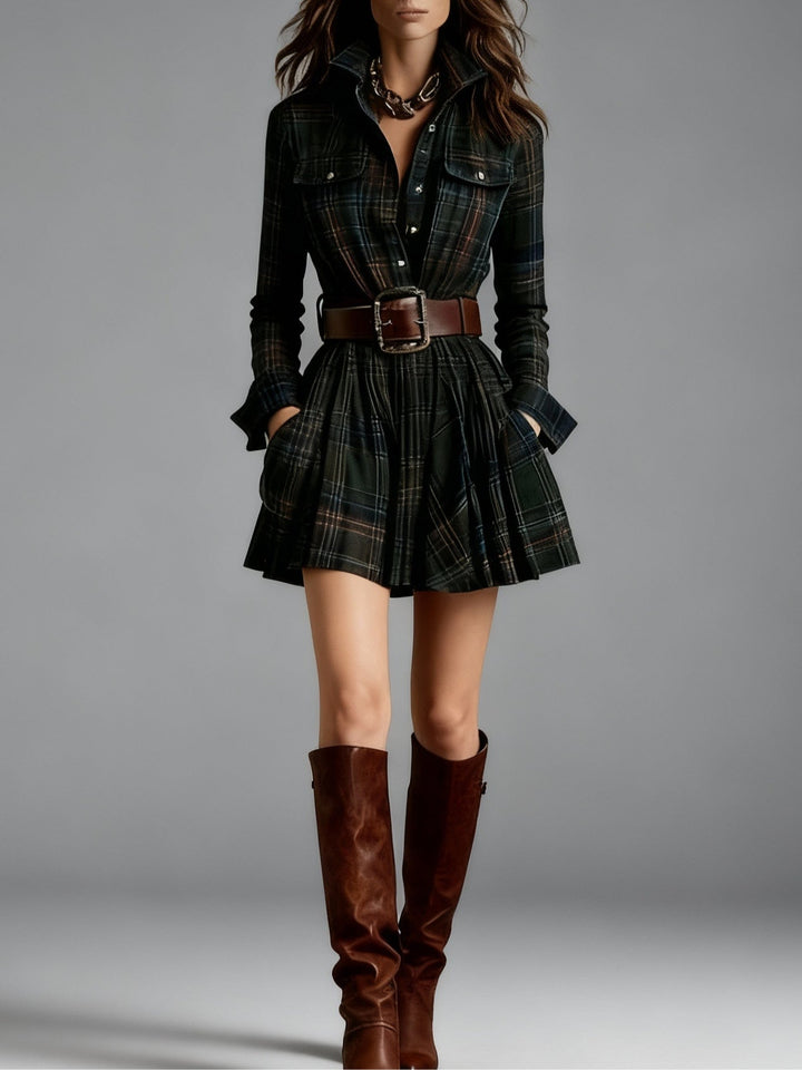Cannelle | Mini Red Brown Dress