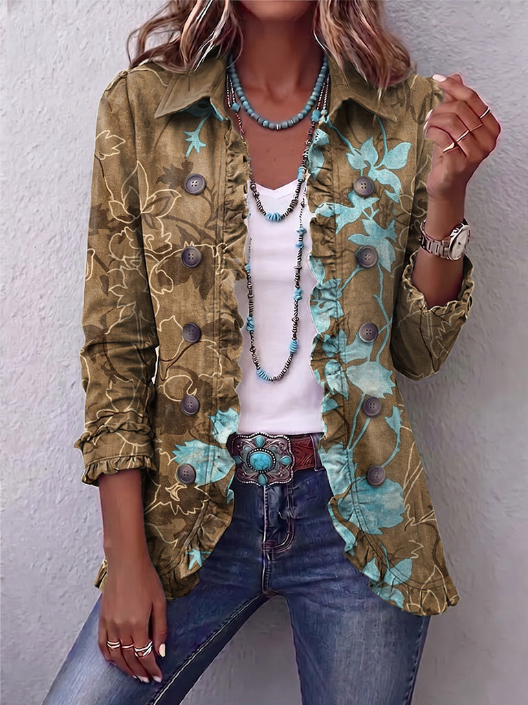 Blanche | Ombre Ruffle Jacket