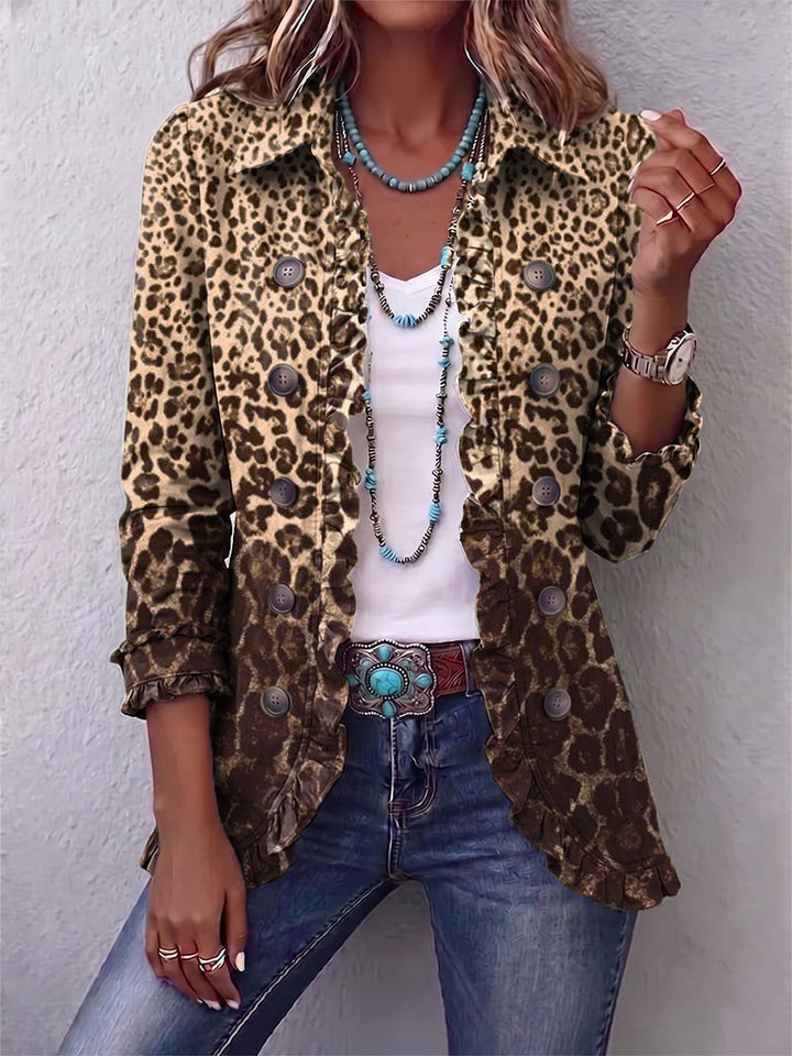 Ombeline | Leopard Ruffle Jacket