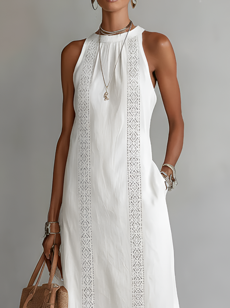 Marit | Airy Embroidered Dress with Pockets