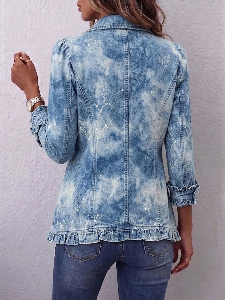 Guenievre | Blue Ombre Ruffle Jacket