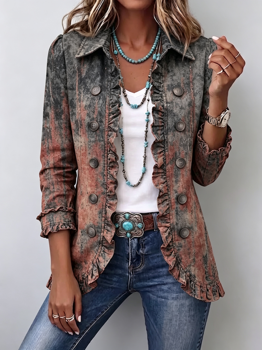 Flavie | Ombre Ruffle Jacket