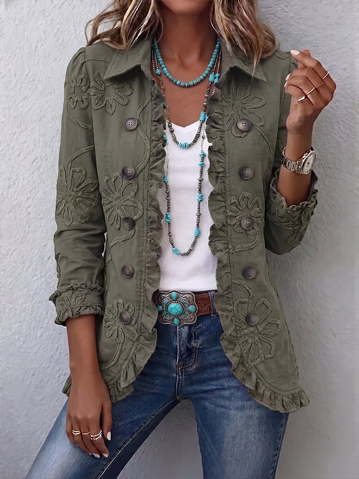 Alexandra | Green Embroidered Jacket