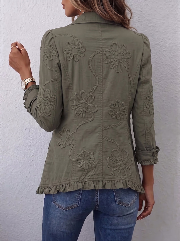 Alexandra | Green Embroidered Jacket