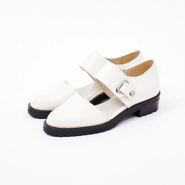Orthopedic Mary-Jane Style Shoes Real Leather Golden Details