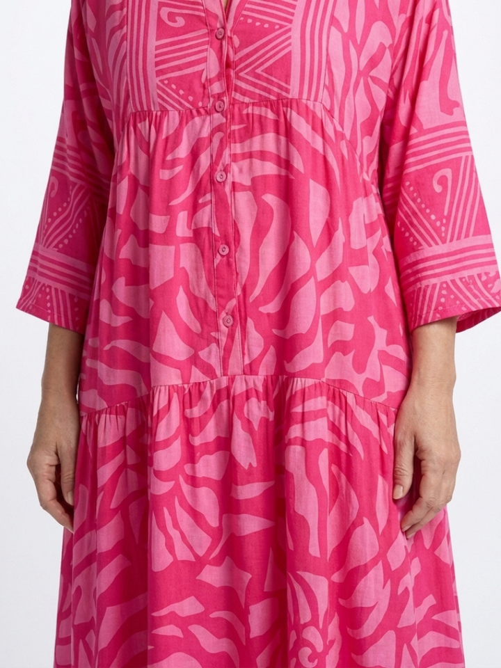 Gwendolen | Soft Button Front Midi Dress