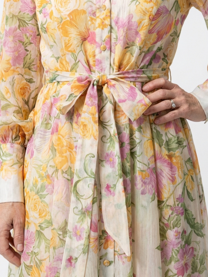 Cressida | Quiet Floral Long Sleeve Maxi Dress