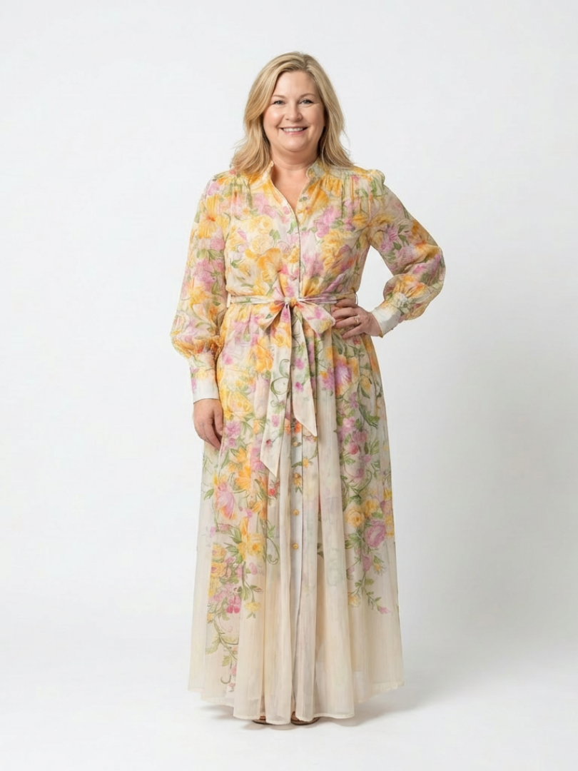 Cressida | Quiet Floral Long Sleeve Maxi Dress