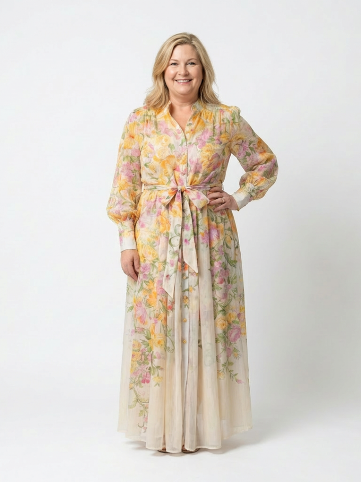 Cressida | Quiet Floral Long Sleeve Maxi Dress