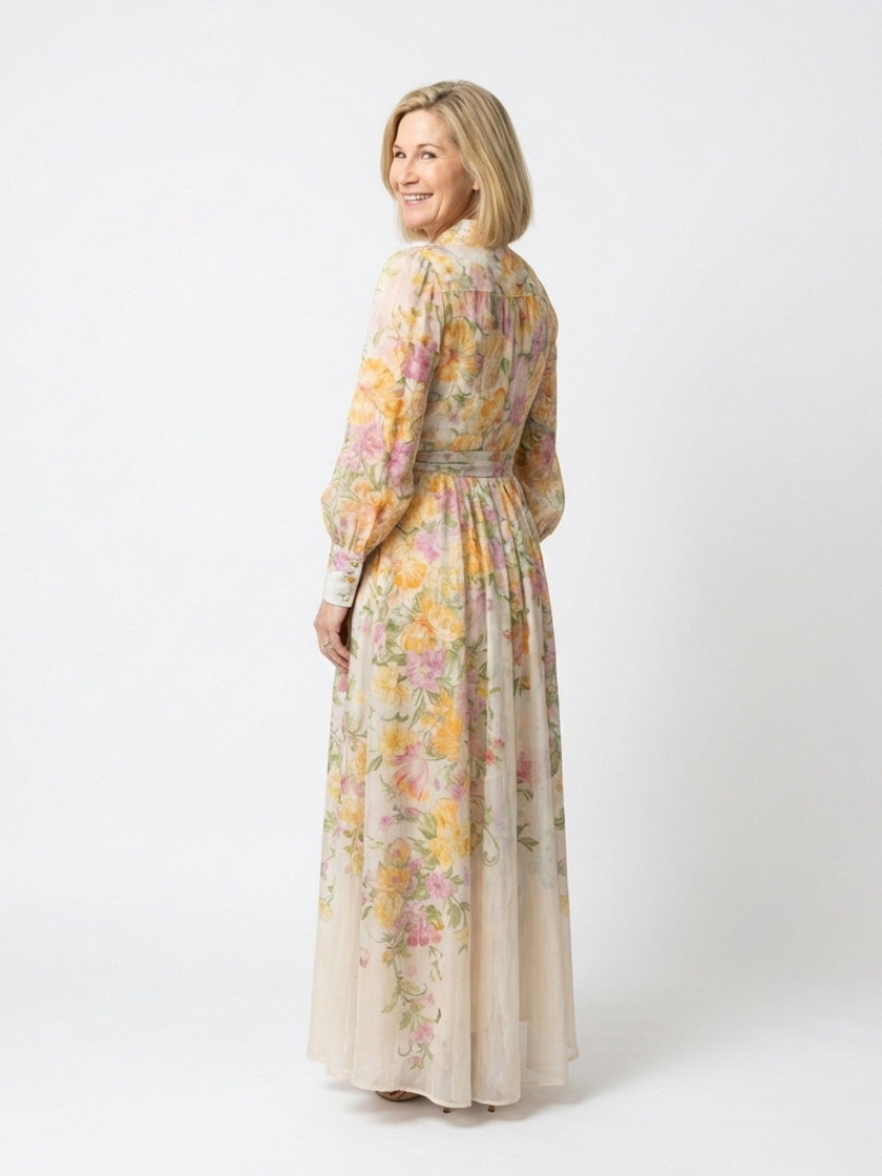 Cressida | Quiet Floral Long Sleeve Maxi Dress