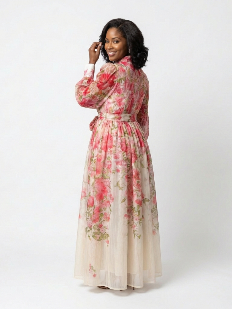 Cressida | Quiet Floral Long Sleeve Maxi Dress